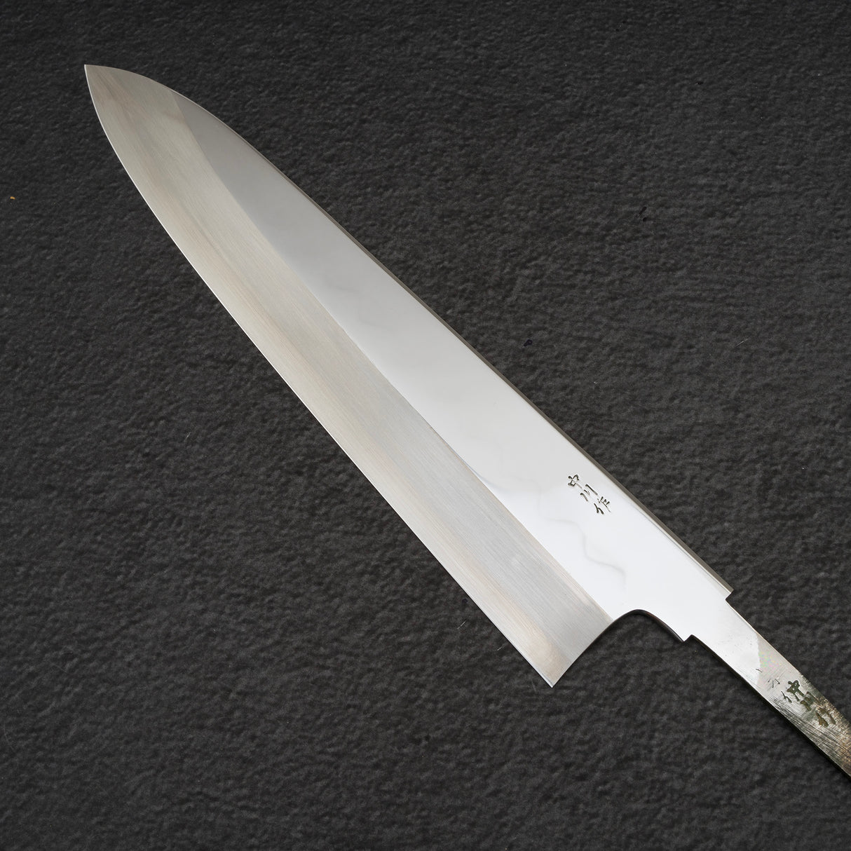 Hatsukokoro by Nakagawa White 3 Wave Hamon Honyaki Gyuto 240mm Wide Bevel Blade Only