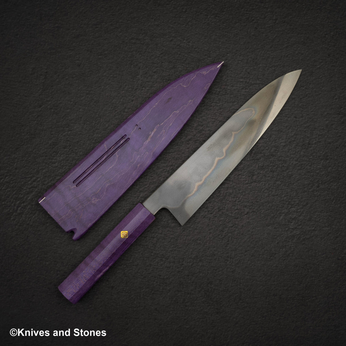 Shoichi Hashimoto (橋本庄市) White 1 Honyaki Gyuto 240mm Purple