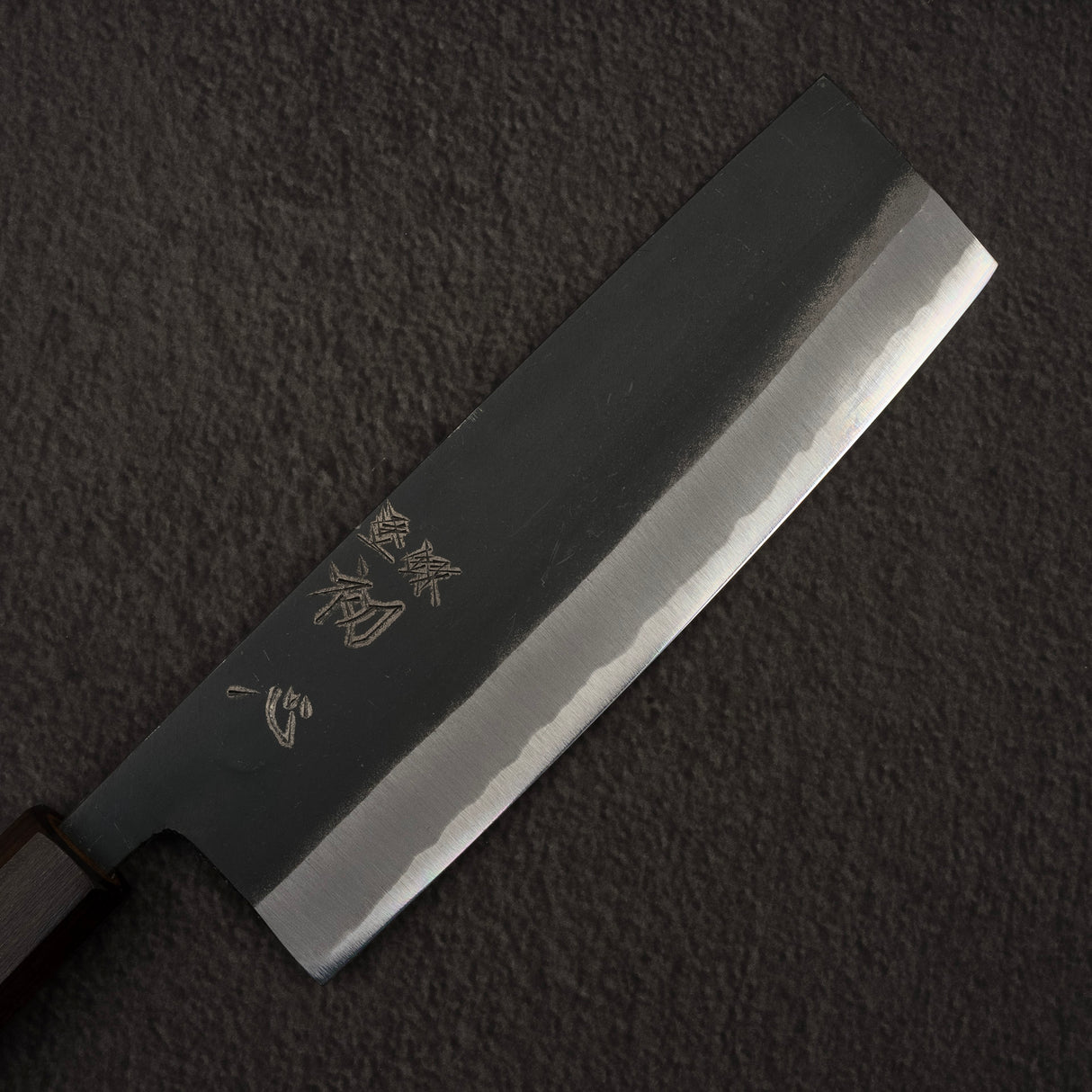 Hatsukokoro Aosagi Blue 2 Kurouchi Nakiri 165mm Black Chacate