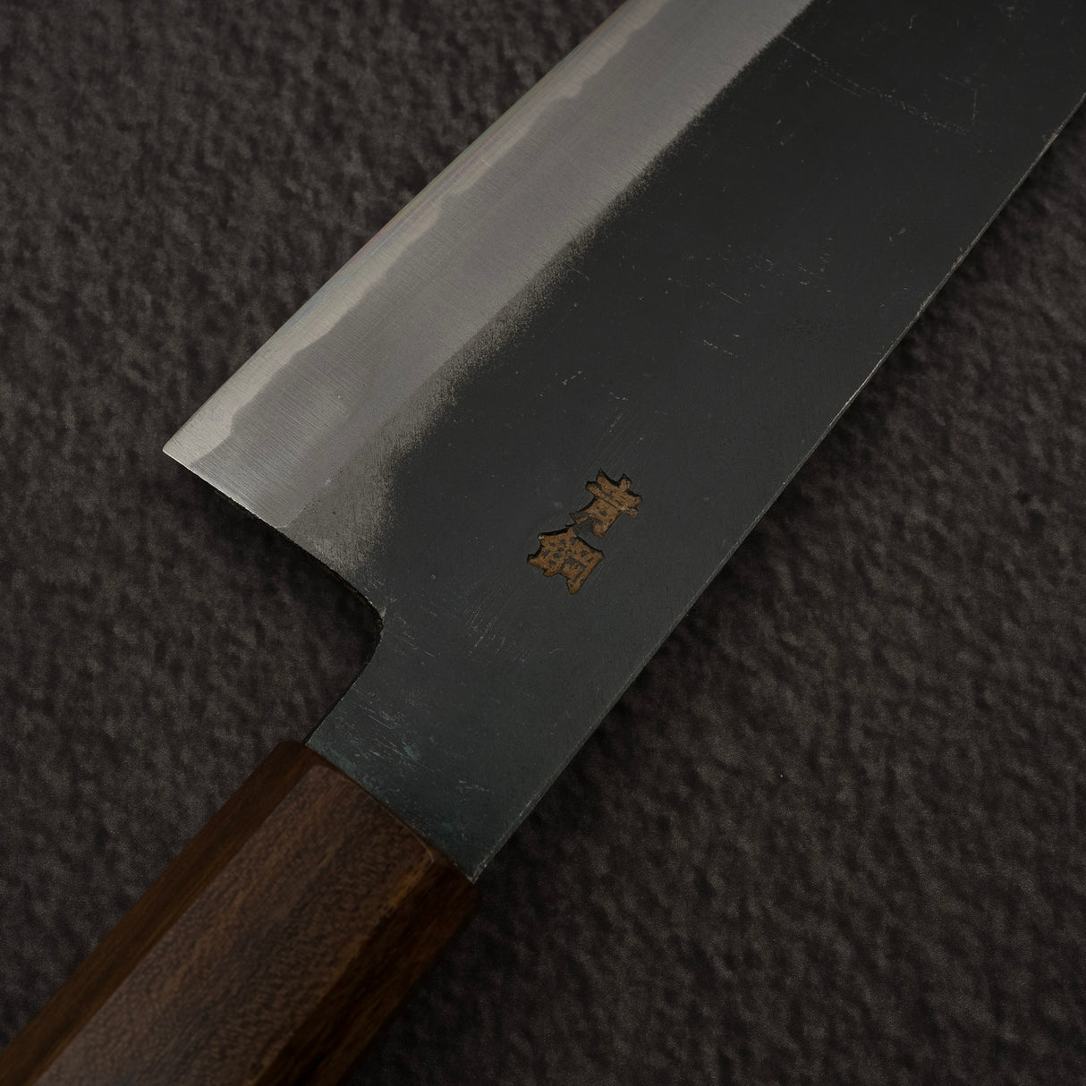 Hatsukokoro Aosagi Blue 2 Kurouchi Santoku 180mm Black Chacate