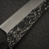 Hatsukokoro x Nigara Yorokobi Special SLD Kurouchi Damascus Gyuto 240mm Ebony Handle with Mosaic Pin