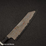 Hatsukokoro x Nigara Irodori Blue 2 Rainbow Damascus K-tip Gyuto 210mm