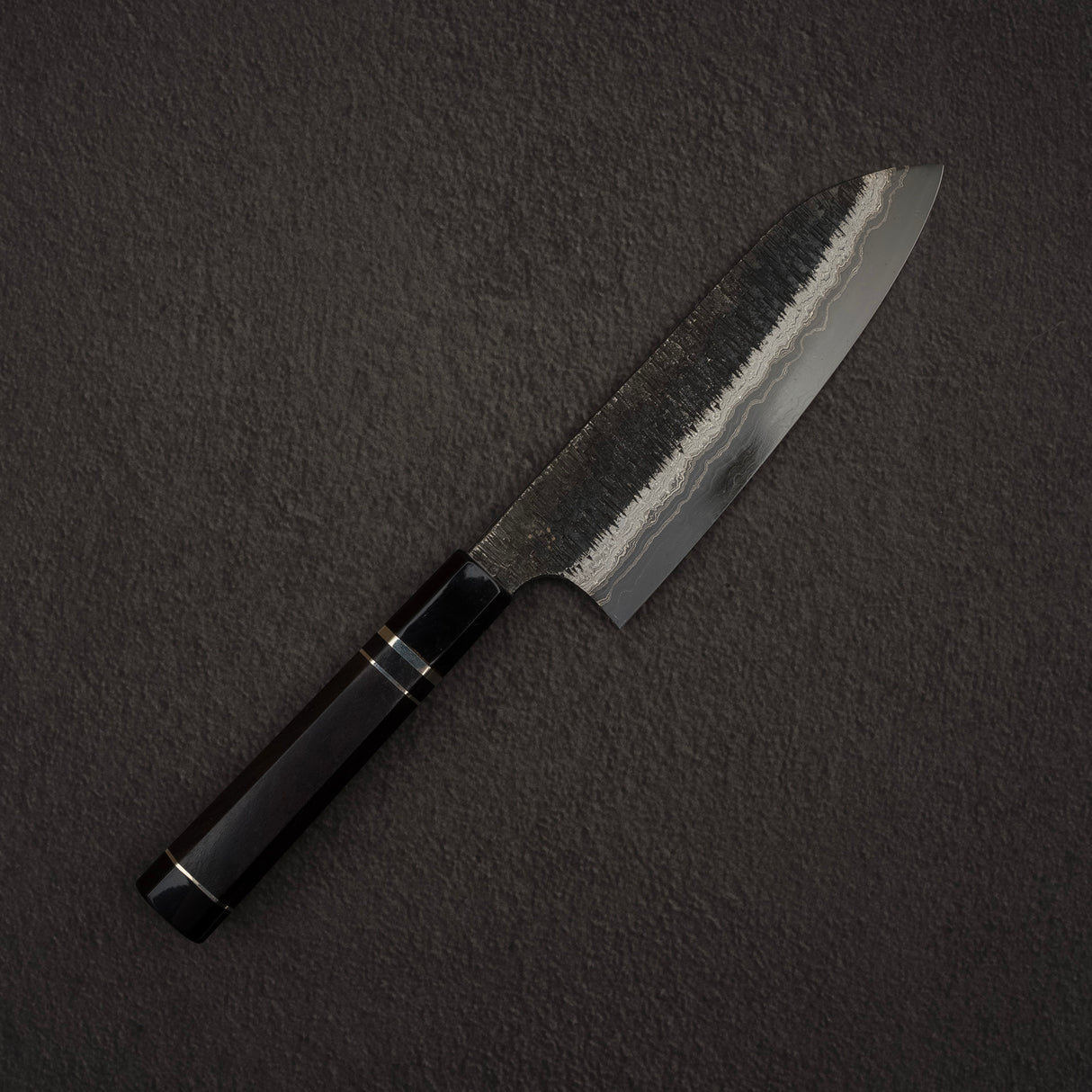 Hatsukokoro Itadaki Blue2 & White2 Dual Core Damasccus Tsushime Santoku 170 mm