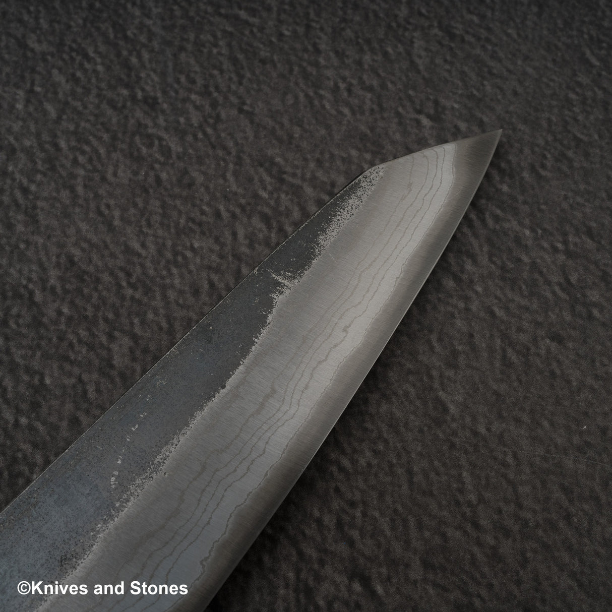 Muneishi Kumokage Blue2 Kurouchi Damascus Honesuki 150mm