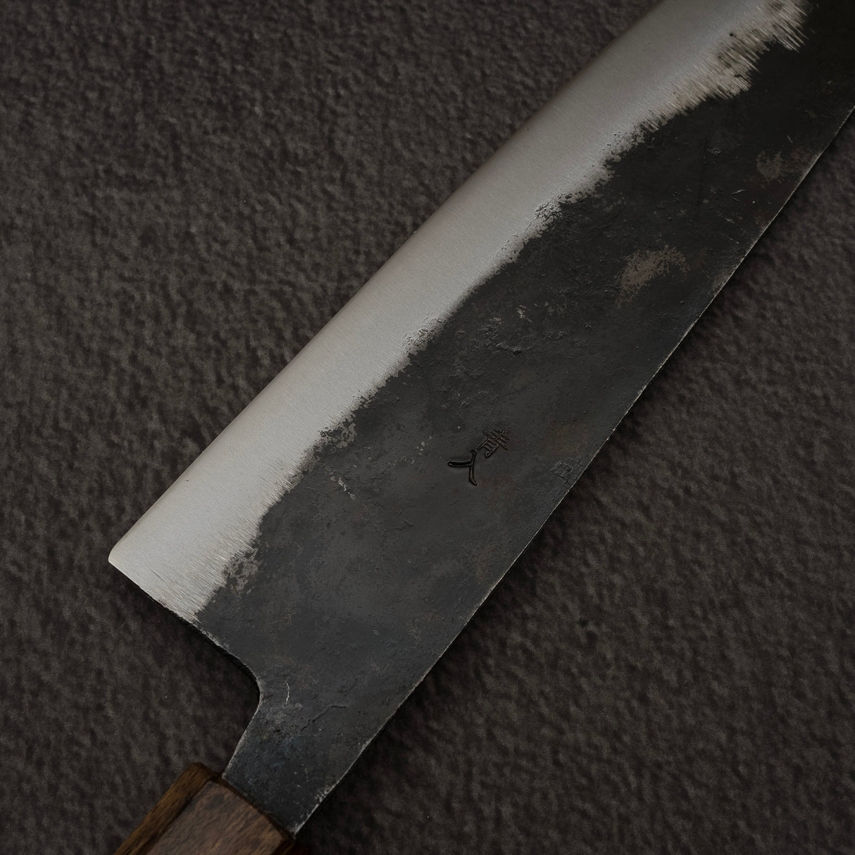 Hatsukokoro Kurogane Blue 2 Kurouchi K-tip Gyuto 210mm Black Chacate