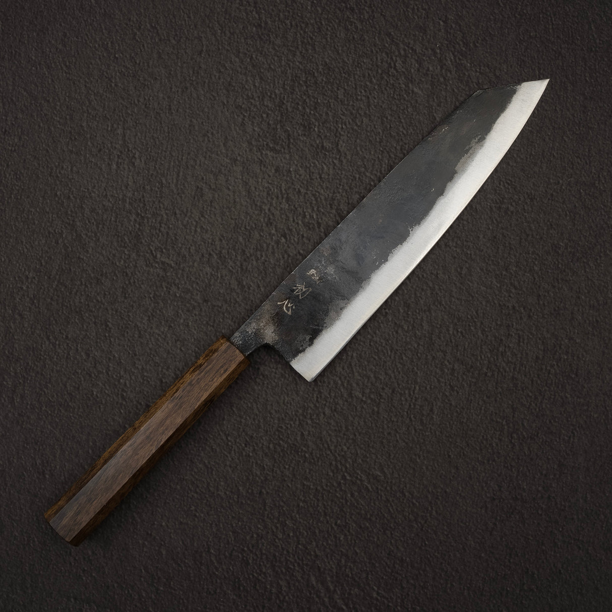 Hatsukokoro Kurogane Blue 2 Kurouchi K-tip Gyuto 210mm Black Chacate