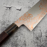 Hatsukokoro Yorokobi SLD Copper Damascus K-tip Gyuto 225mm B Grade SP1 with Saya