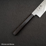 Hatsukokoro Hayabusa VG10 Damascus Tsuchime Gyuto 210mm Ebony Handle