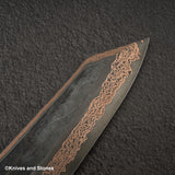 Hatsukokoro x Nigara Yorokobi SLD Copper Damascus Bunka 180mm Birch Handle