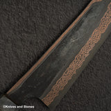 Hatsukokoro x Nigara Yorokobi SLD Copper Damascus Bunka 180mm Birch Handle