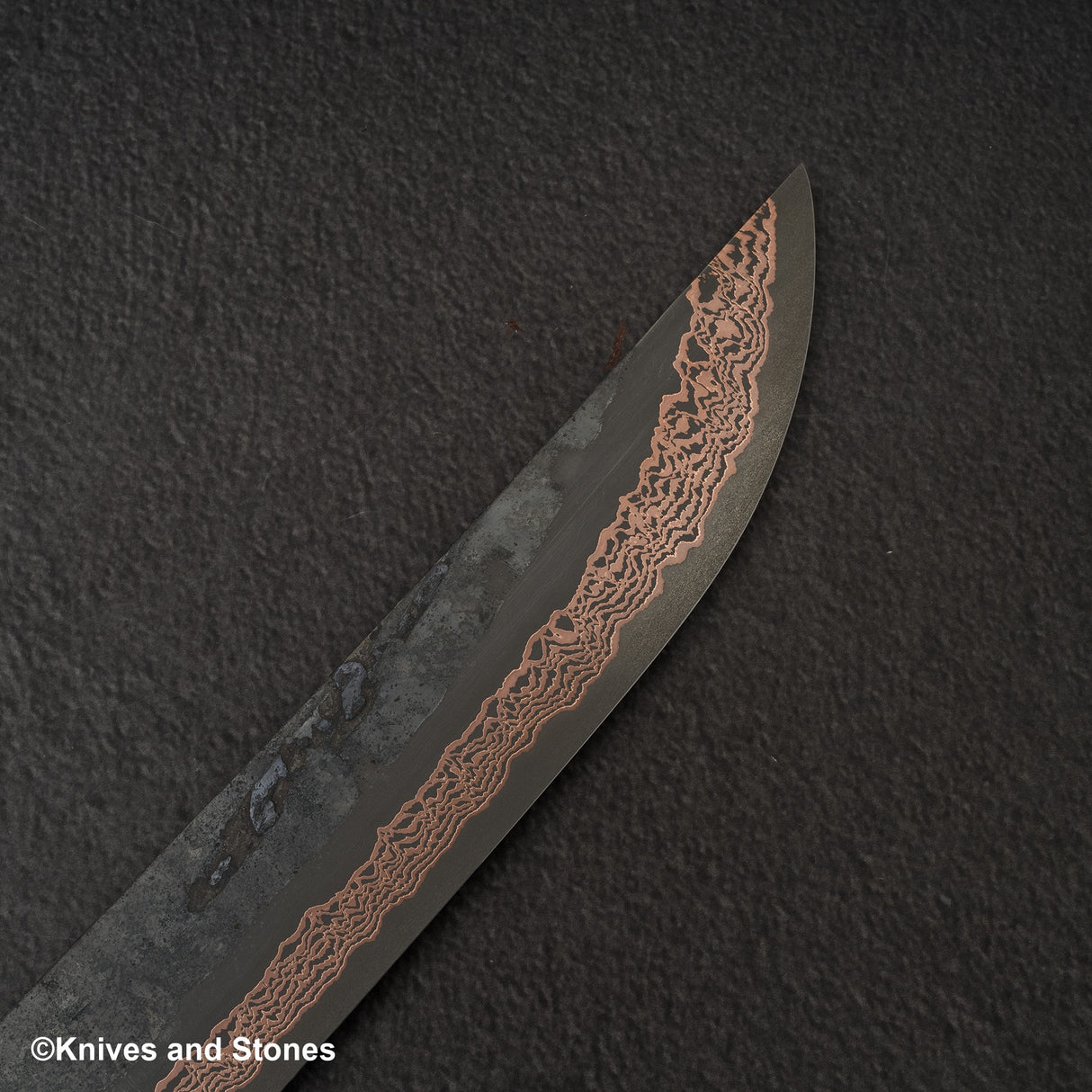 Hatsukokoro x Nigara Yorokobi SLD Copper Damascus Sujihiki 390mm Amboyna Triple Spacer Handle RARE