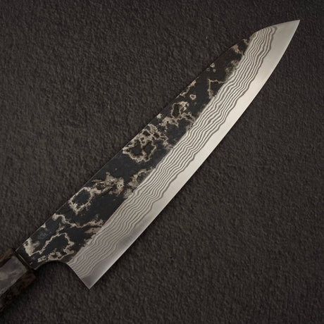 Hatsukokoro x Nigara Yorokobi Special SLD Kurouchi Damascus Gyuto 240mm Birch Handle