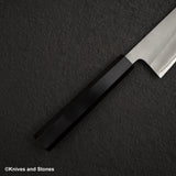 Hatsukokoro x Yoshikane White 2 Nashiji Gyuto 210mm Stainless Clad Ebony Handle