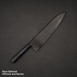 Hatsukokoro x Yoshikane SKD Nashiji Gyuto 240mm Ebony Handle