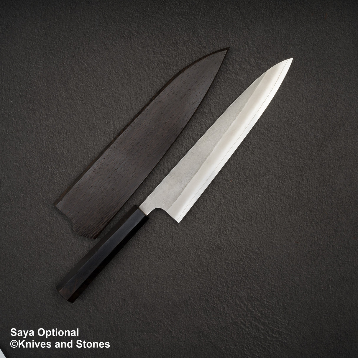 Hatsukokoro x Yoshikane SKD Nashiji Gyuto 240mm Ebony Handle