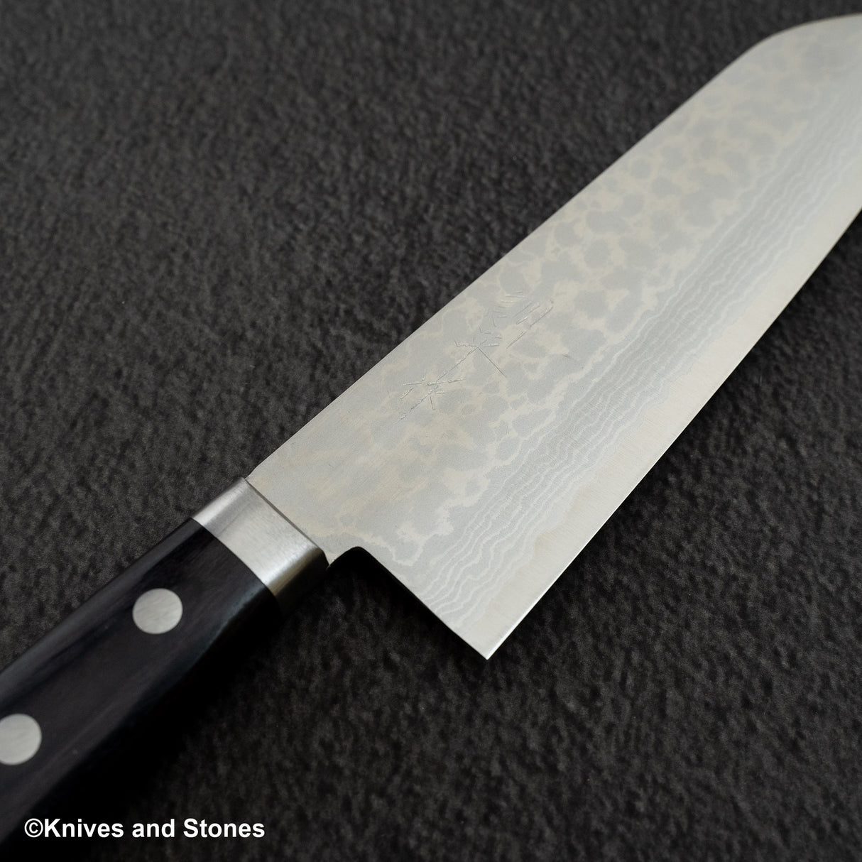 Masutani Sairyu VG10 Damascus Santoku 170mm Western Handle