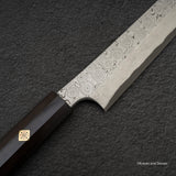 Nigara Anmon Kurozome Blue 2 Damascus Sakimaru Takobiki Yanagiba 300