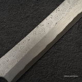 Nigara Anmon Kurozome Blue 2 Damascus Sakimaru Takobiki Yanagiba 330mm