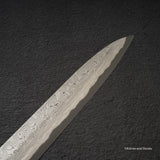 Nigara Anmon Kurozome Blue 2 Damascus Yanagiba 330mm