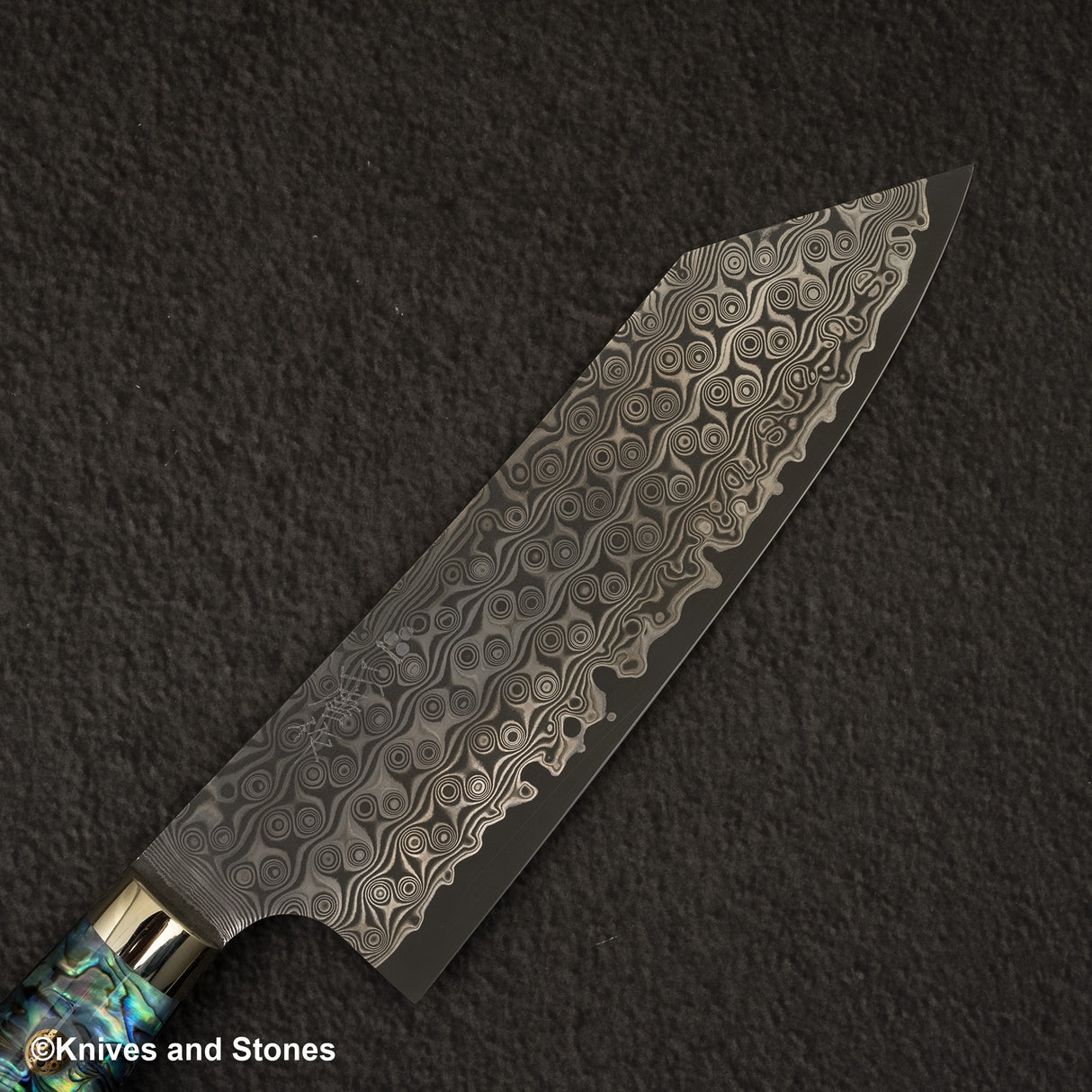 Nigara Anmon (暗紋) SG2 Raindrop Damascus Bunka 180mm Mother-of-Pearl Inlay Handle