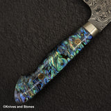 Nigara Anmon (暗紋) SG2 Raindrop Damascus Bunka 180mm Mother-of-Pearl Inlay Handle