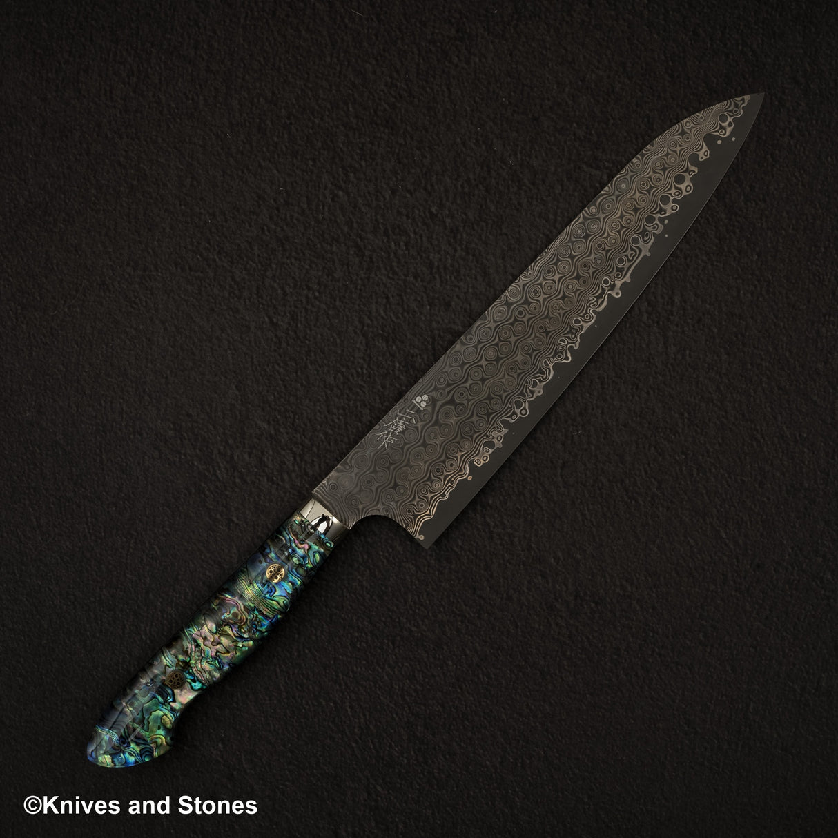 Nigara Anmon (暗紋) SG2 Raindrop Damascus Gyuto 240mm Mother-of-Pearl Inlay Handle