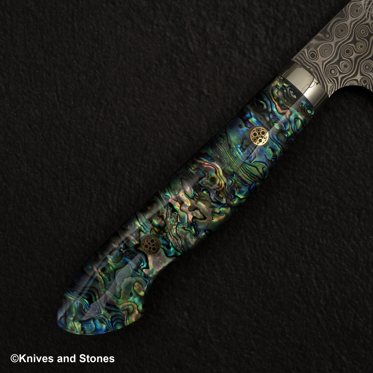 Nigara Anmon (暗紋) SG2 Raindrop Damascus Gyuto 240mm Mother-of-Pearl Inlay Handle