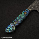 Nigara Anmon (暗紋) SG2 Raindrop Damascus K tip Gyuto 210mm Mother-of-Pearl Inlay Handle