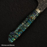 Nigara Anmon (暗紋) SG2 Raindrop Damascus K tip Gyuto 210mm Mother-of-Pearl Inlay Handle