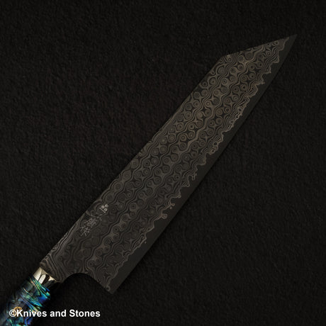 Nigara Anmon (暗紋) SG2 Raindrop Damascus K tip Gyuto 240mm Mother-of-Pearl Inlay Handle