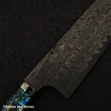 Nigara Anmon (暗紋) SG2 Raindrop Damascus K tip Gyuto 240mm Mother-of-Pearl Inlay Handle