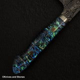 Nigara Anmon (暗紋) SG2 Raindrop Damascus K tip Gyuto 240mm Mother-of-Pearl Inlay Handle