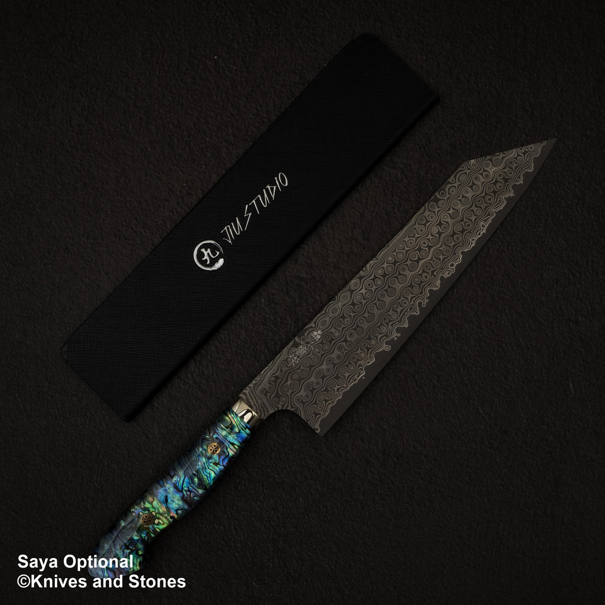 Nigara Anmon (暗紋) SG2 Raindrop Damascus K tip Gyuto 240mm Mother-of-Pearl Inlay Handle