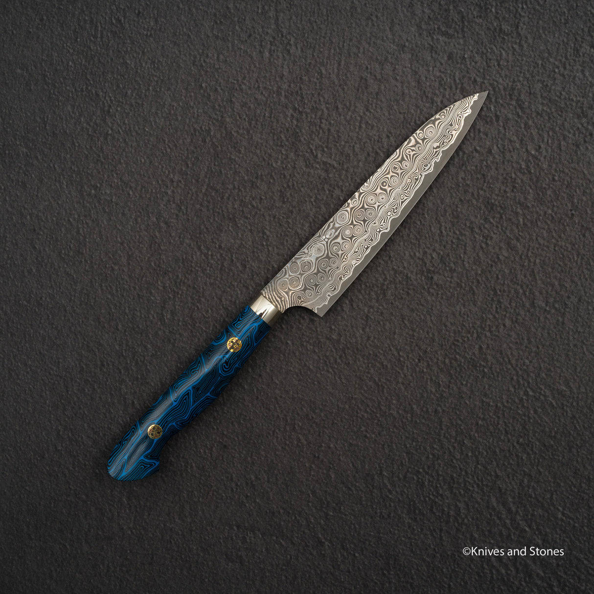 Nigara Anmon (暗紋) SG2 Raindrop Damascus Petty 150mm G10 Western