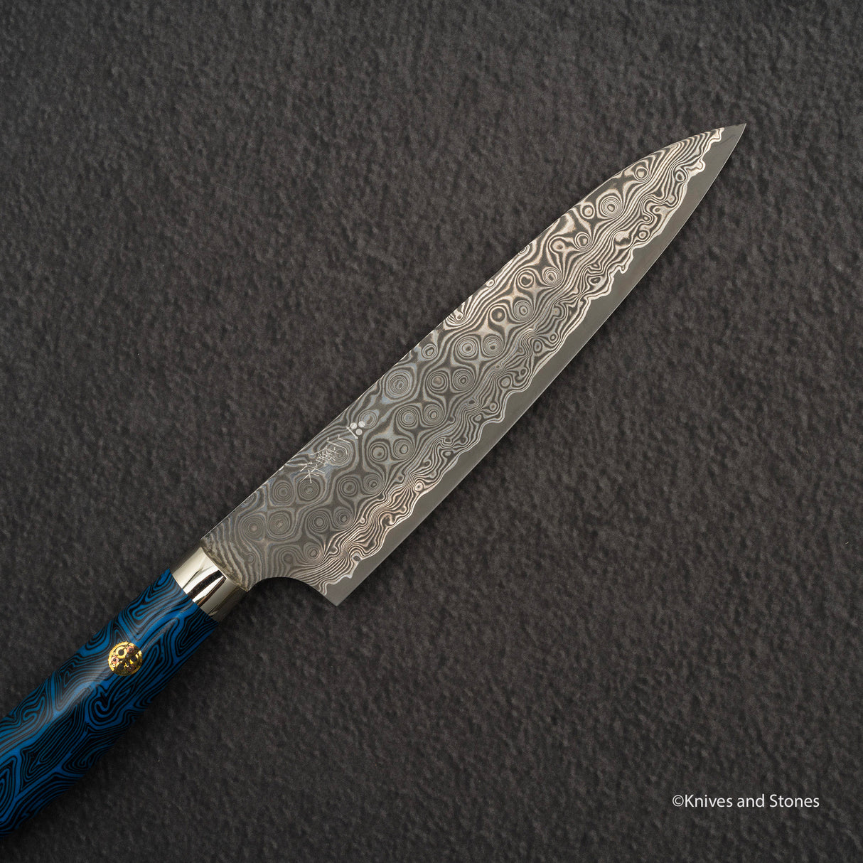 Nigara Anmon (暗紋) SG2 Raindrop Damascus Petty 150mm G10 Western