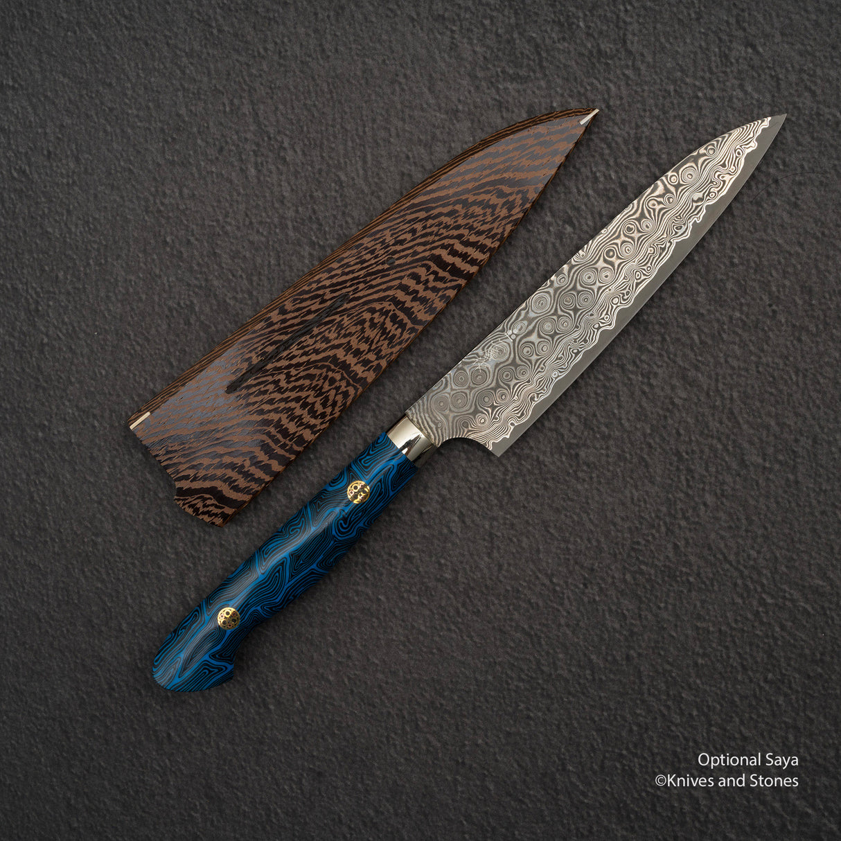 Nigara Anmon (暗紋) SG2 Raindrop Damascus Petty 150mm G10 Western