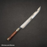 Nigara "Onikoroshi" Troll Killer Blue 2 Damascus Sakimaru Takobiki 300mm Amboyna Handle