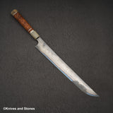 Nigara "Onikoroshi" Troll Killer Blue 2 Damascus Sakimaru Takobiki 300mm Amboyna Handle