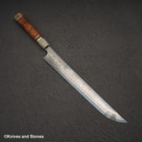 Nigara "Onikoroshi" Troll Killer Blue 2 Damascus Sakimaru Takobiki 300mm Amboyna Handle