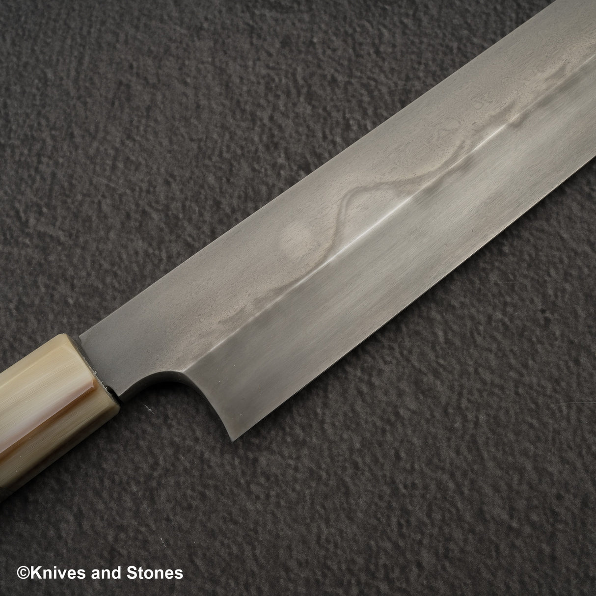 Nigara White 1 Mizu-Honyaki Mt Fuji Hamon Yanagiba 330mm