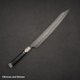 Nigara White 1 Mizu-Honyaki Tobiyaki Sword Hamon Kiritsuke Yanagiba 330mm