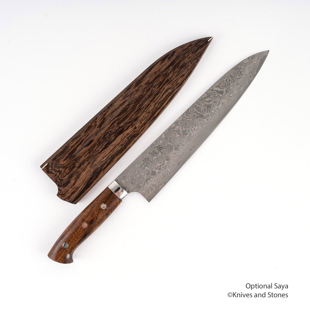 Takeshi Saji SG2 Black Damascus Gyuto 240mm Ironwood Western Handle