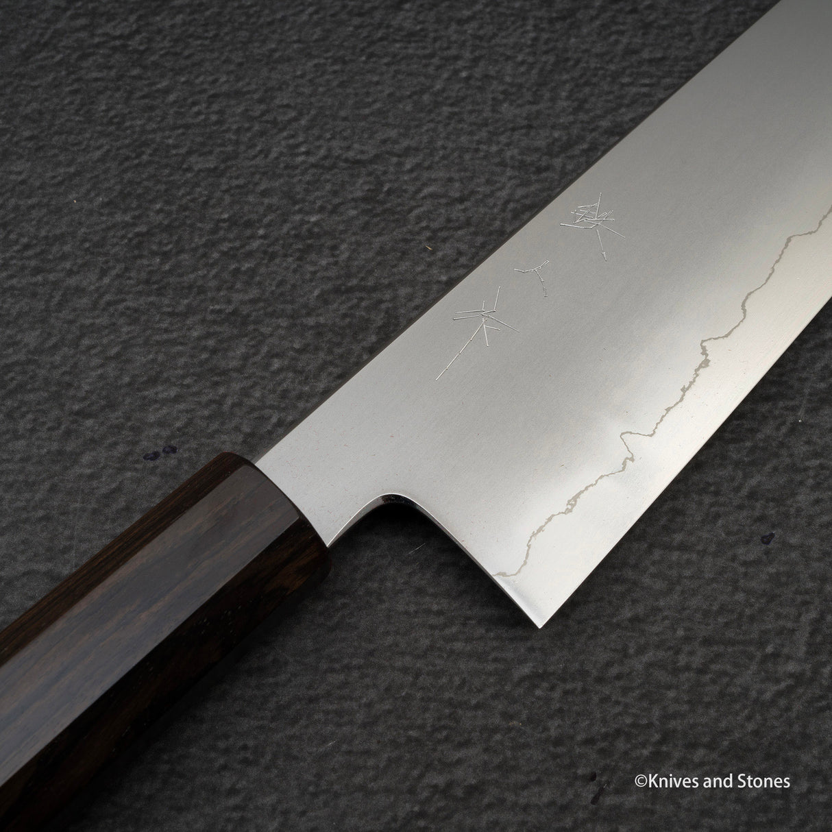 Tetsujin Ginsan Kasumi K-tip Gyuto 240mm Ebony Handle