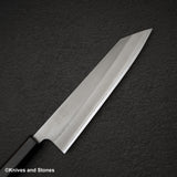 Yoshikane White 2 Nashiji K-tip Gyuto 210mm Stainless Clad Ebony Handle