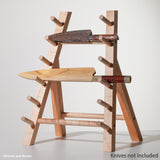 K&S Hardwood Knife Stand (Rack) 6 Slots, Curly Maple